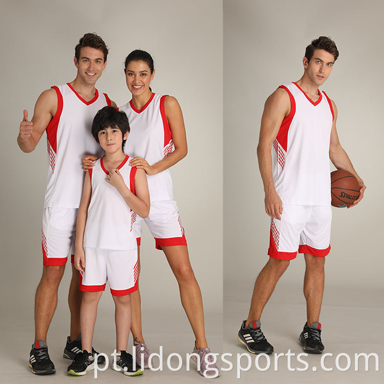 Os principais uniformes de basquete de equipe de design de design preto uniformes de camisas de basquete de basquete branco com preço baixo